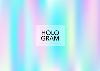 Magic Hologram Lights Vector Background. Soft Trendy Tender Pearlescent Rainbow Overlay. Rainbow Holographic Princess, Fairytale, Cute Girlie Paper. Unicorn Fairy Tale Rainbow Glitch Hologram Gradient