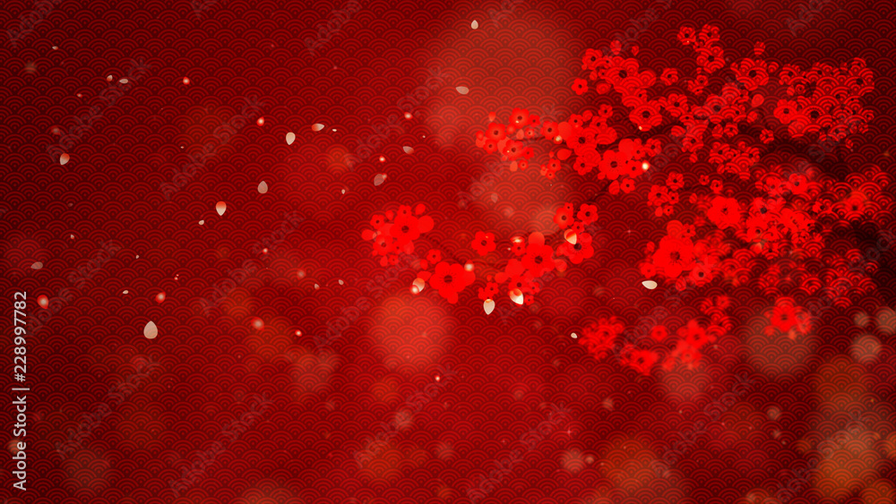 Poster chinese new year also known as the spring festival. digital particles loop background with chinese o
