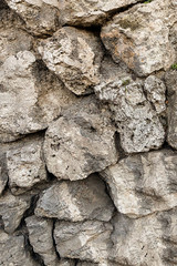 cobblestone gray beige part of the stone slope powerful wall base design natural surface