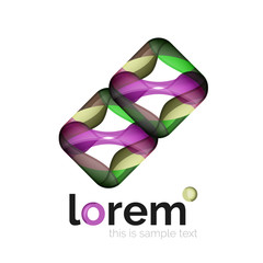 Geometric convergence vector business icon