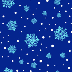 Seamless snowflakes background
