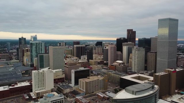 4k aerial drone footage - City of Denver, Colorado