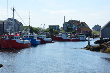 Fototapeta na wymiar Boats in harbor
