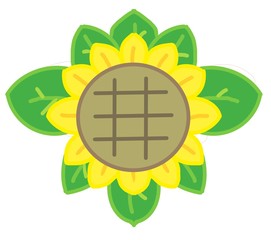 Sunflower illustration 2D
