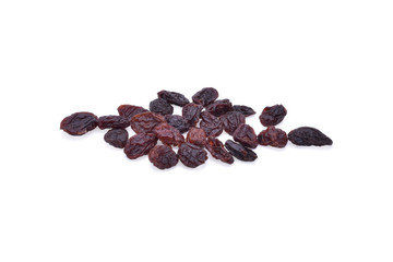 Raisins isolated on white background