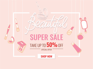 Sale banner design.Vector illustration