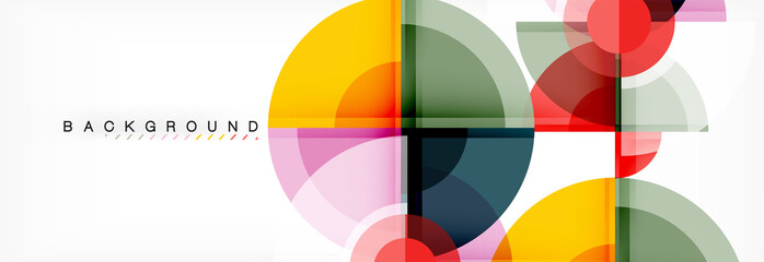 Obraz premium Abstract background bright circles geometric design