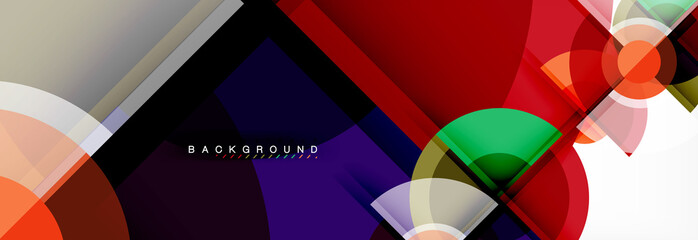 Abstract background bright circles geometric design