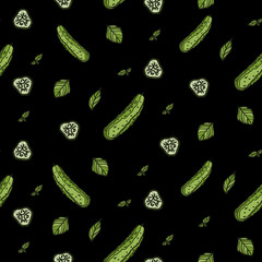 Olive branch seamless pattern on white background.