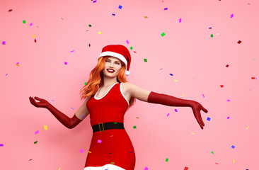 Sexy woman in christmas outfit,3d illustration