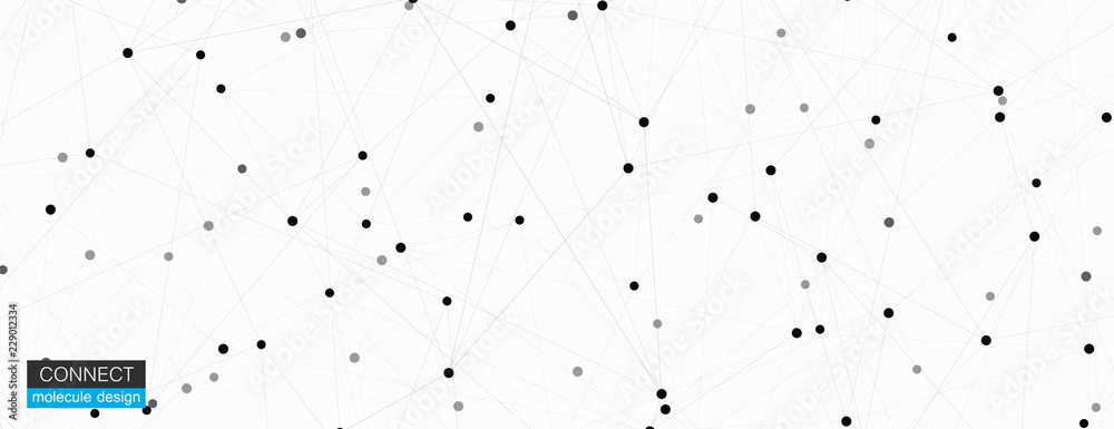 Poster Vector white background abstract technology communication data science and geometric graphic design