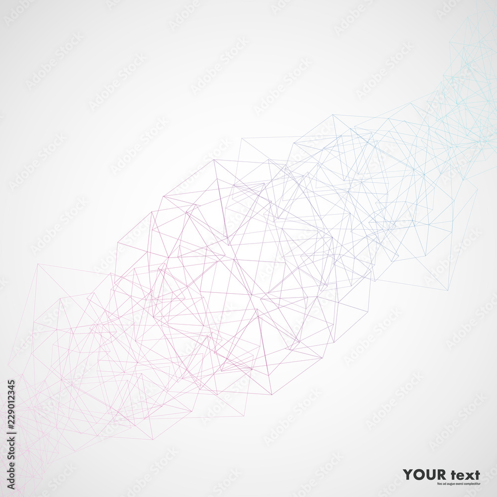 Poster Data technology illustration and vector network connection and technology digital concept
