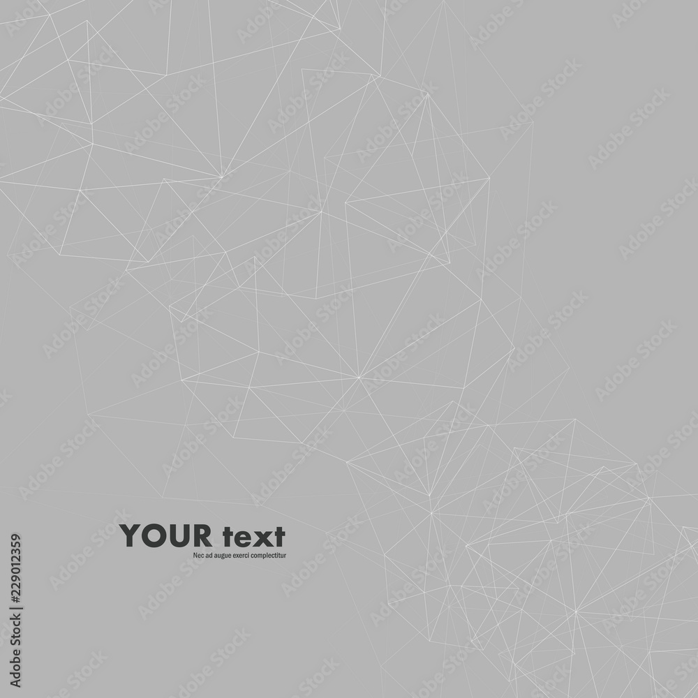 Leinwandbilder vector abstract technology communication data science and geometric graphic design