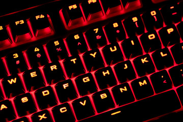 Illuminated backlit keyboard