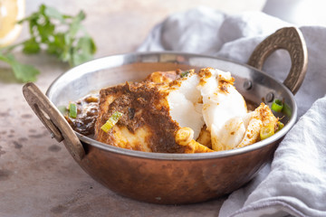 Spicy and tasty Fish curry dish.