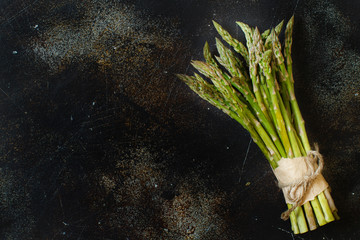 Fresh raw asparagus spears