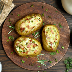 Baked stuffed potatoes