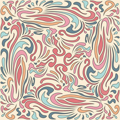 Abstract Pattern in Oriental Style Elegant pattern of flowing lines The unusual idea of packaging, tiles, wallpaper, textiles Handmade