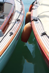 Fototapeta na wymiar Boats in harbor 