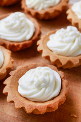 Tasty sweet cupcakes.