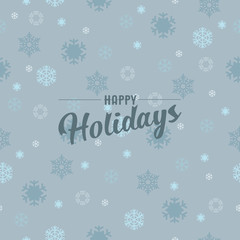 seamless christmas pattern with happy holidays phase text design vintage