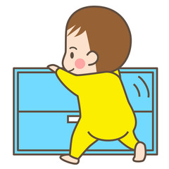 赤ちゃん　伝い歩き