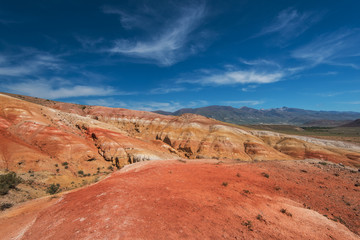 Valley of Mars landscapes in the Altai Mountains, Kyzyl Chin, Siberia, Russia