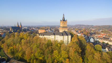 Fototapeta na wymiar The Schwanenburg castle in Cleves, Germany