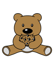 cookie essen keks hunger lecker knabbern bär süß niedlich sitzen klein comic cartoon clipart design teddy grizzly grizzlybär sitzend dick lustig