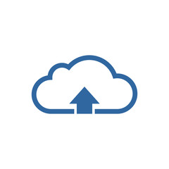 Upload vector icon. Cloud storage symbol. Upload on cloud vector icon illustration for web design and mobile app.