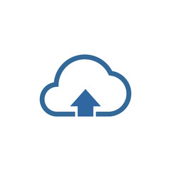 Upload vector icon. Cloud storage symbol. Upload on cloud vector icon illustration for web design and mobile app.