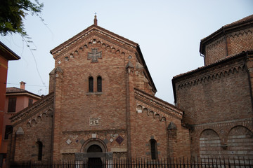 Fototapeta na wymiar The Basilica di Santo Stefano, Bologna, Italy, also known as Sette Chiese (Seven Churches), is the most peculiar in Bologna. 