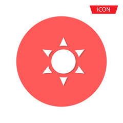 Sun vector icon isolated on background.