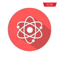 Atom icon vector symbol isolated on background.