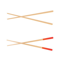 Asian eating sticks. Bamboo chinese food chopstick