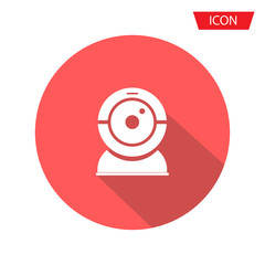 Webcam sign icon, Web video chat symbol, Camera chat isolated on background.