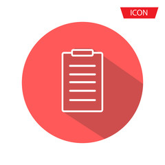Checklist line vector icon,Clipboard vector icon isolated on background