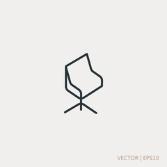 Chair icon. Office chair vector
