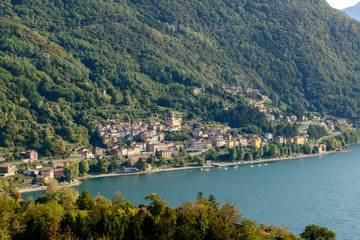 Fototapeta na wymiar Dorio village on Como lake, Italy
