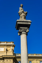 Fototapeta na wymiar Column of Abundance at Piazza della Repubblica in Florence, Italy