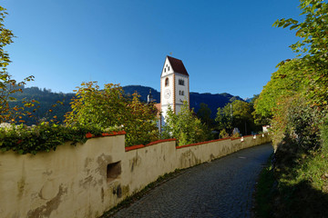 Fototapeta premium Füssen Turm Kloster Mang