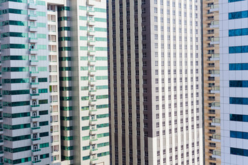 Fototapeta na wymiar modern buildings or real estate appartments texture in the city
