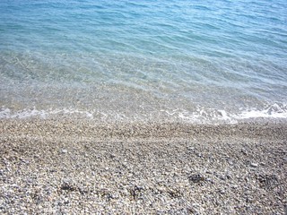 sea waves on shore of the sea