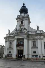 Fototapeta na wymiar Church of the Presentation of the Blessed Virgin Mary in Wadowice in Poland