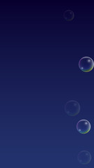 ubble with Hologram Reflection. Set of Realistic Water or Soap Bubbles for Your Design.