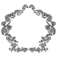 Vintage decorative calligraphic borders