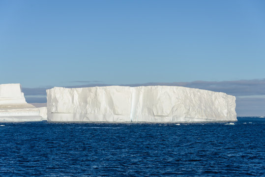 Antarctic seascape with iceberg