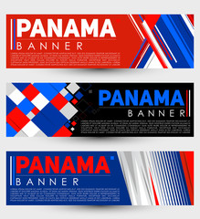 Panama modern banner template vector set design