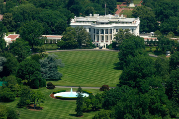 Aerial view of the White House