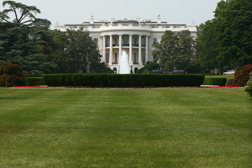 White House front lawn wide shot